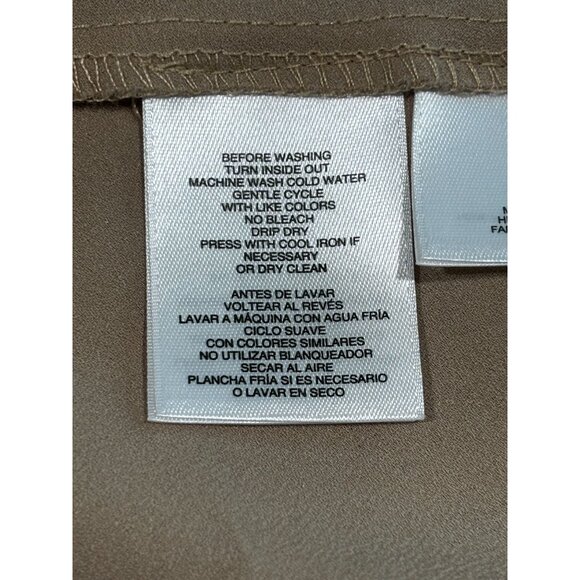 Anne Klein Womens Sleeveless Top With Tie Neck Blouse S Beige - Picture 5 of 13